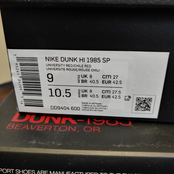 Nike Dunk High 1985 Red Acid Wash - Picture 8 of 8